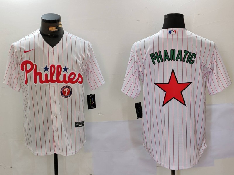 Men Philadelphia Phillies Blank White stripe Game 2024 Nike MLB Jersey style 9121